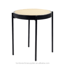 Modern Wooden Cane Side Table Rattan Coffee table